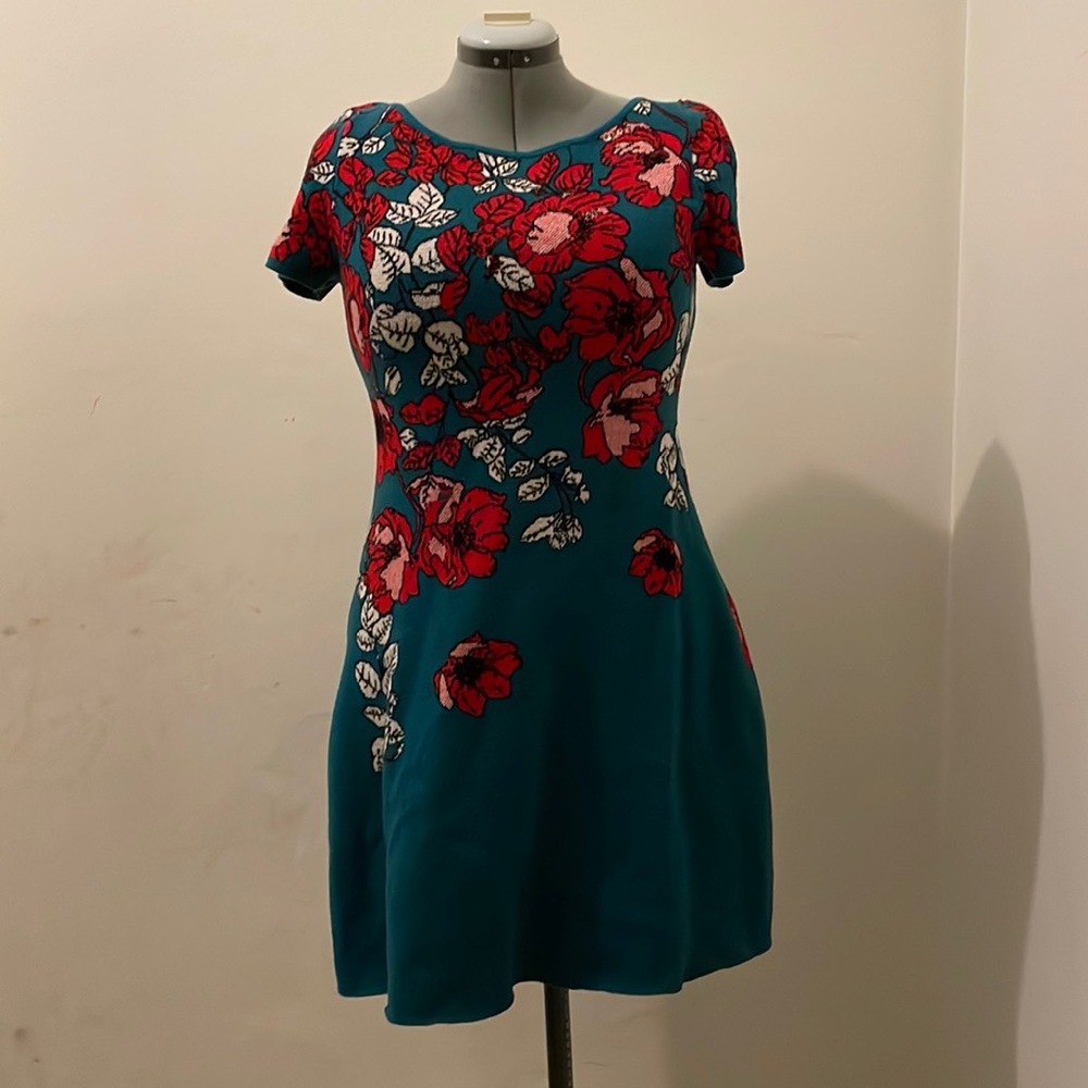 Anthropologie Maeve Allison floral sweater dress size medium womens